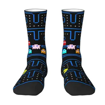 Аркадна игра PacMan Dress Чорапи Мъжки и женски топли модни чорапи Отрепки Doodle Games Crew Socks
