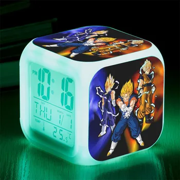 Бандай Аниме Dragon Ball Фигурка Цифров Часовник Son Goku Gohan Зеленчуци Маджин Buu Броли Бульма Мъжки Шорти За Къпане Alarm Clock Детски Играчки Кукла