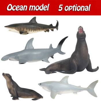 Модел на морското животно, имитирующая твърди морски лъвове, забавни играчки за най-ранно детство, играчка акула-чук, защитни украса