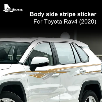 Стикер върху страничната част на каросерията на автомобила, оформление на автомобила за Toyota Rav4 2020, външният капак на кола от PVC, автомобилно фолио, декорация, Аксесоари