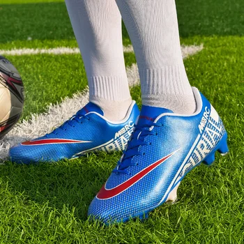 Футболни обувки За момчета с ниско деколте, детски Улични дълги шипове, футболна тренировочная спортни Обувки за мини футбол